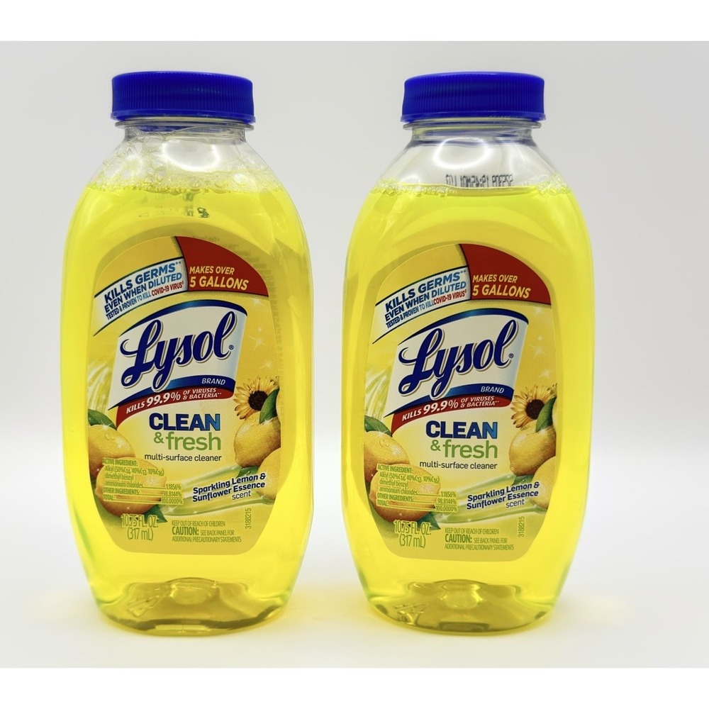 2PK Lemon Lysol Multi Purpose Each bottle Makes 5 Gal. Multi Surface Cleaner